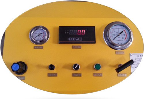 panel of porosity testing machine