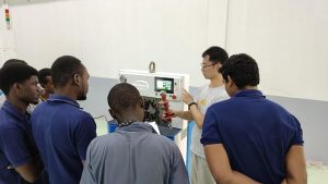 Training course of insulator production machine in Tanzania