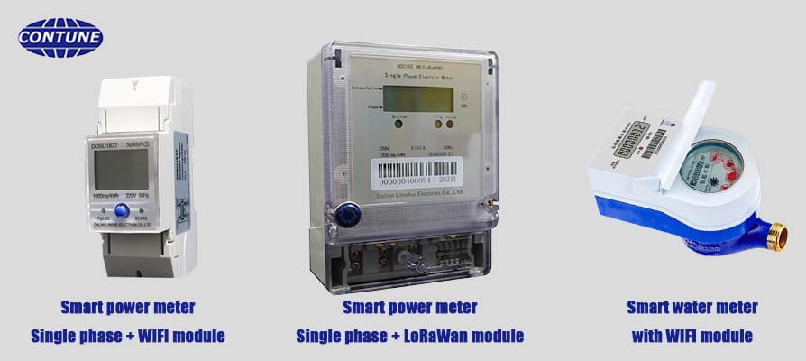 Smart power meters and smart water meters with IoT