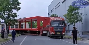 Large testing machine reaches customer's site